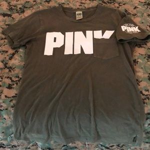 Victoria Secret Pink Olive Green Oversized T